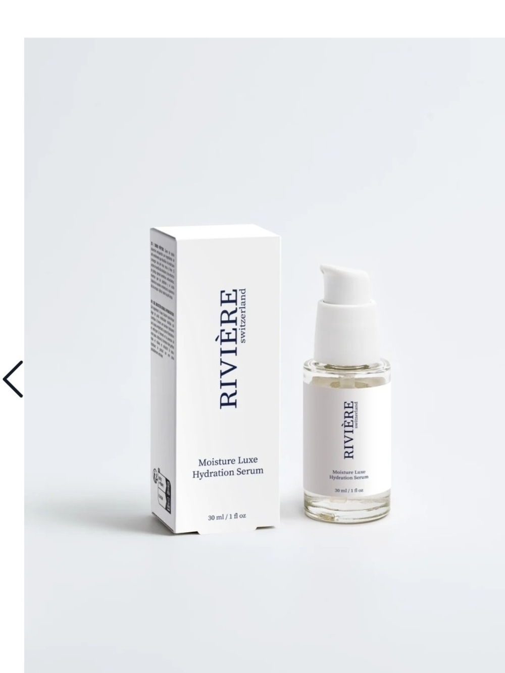 Riviere Switzerland Moisture Luxe Hydration Serum - White